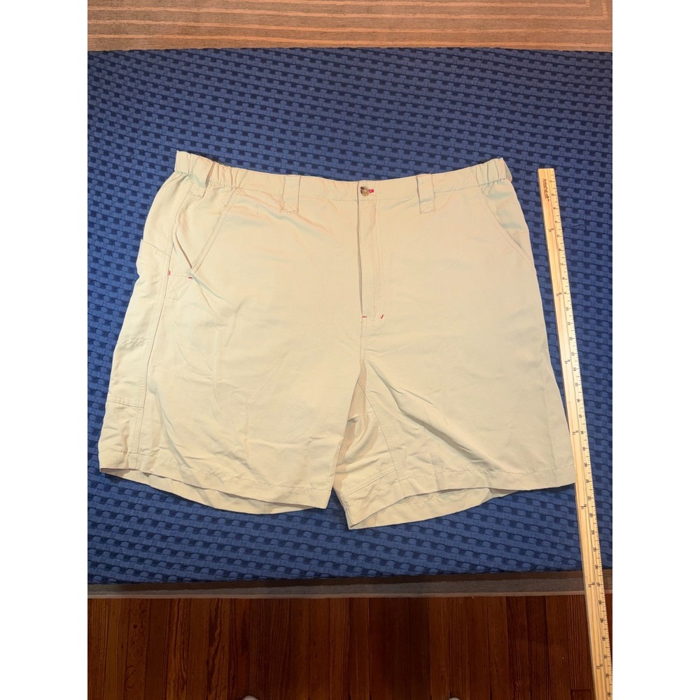 Orvis Trout Bum Mens Khaki Tan Utility Hiking Fishing Shorts Size XXL 44 Waist